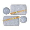 Set de 4 assiettes en porcelaine et 2 paires de baguette Tokyo Design