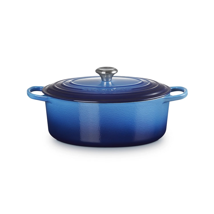 Cocotte ovale en fonte émaillée de 31 cm azur Le Creuset