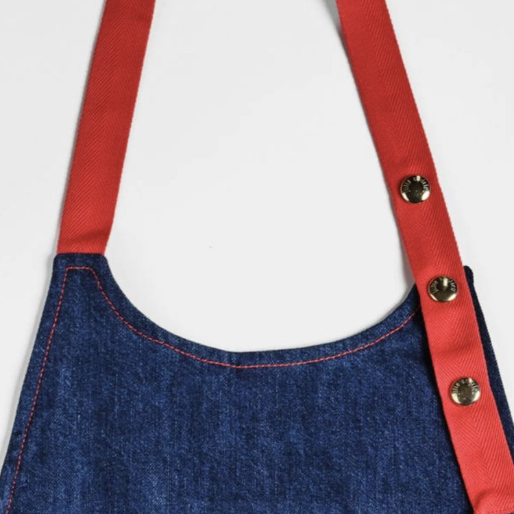Tablier en coton pour femme Denim Pink Les Tabliers de Julie Andrieu