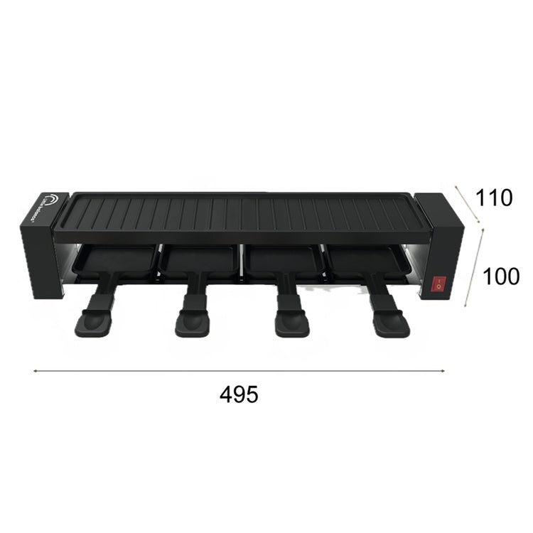 Appareil à raclette noir pour 4 Black Jura Little Balance