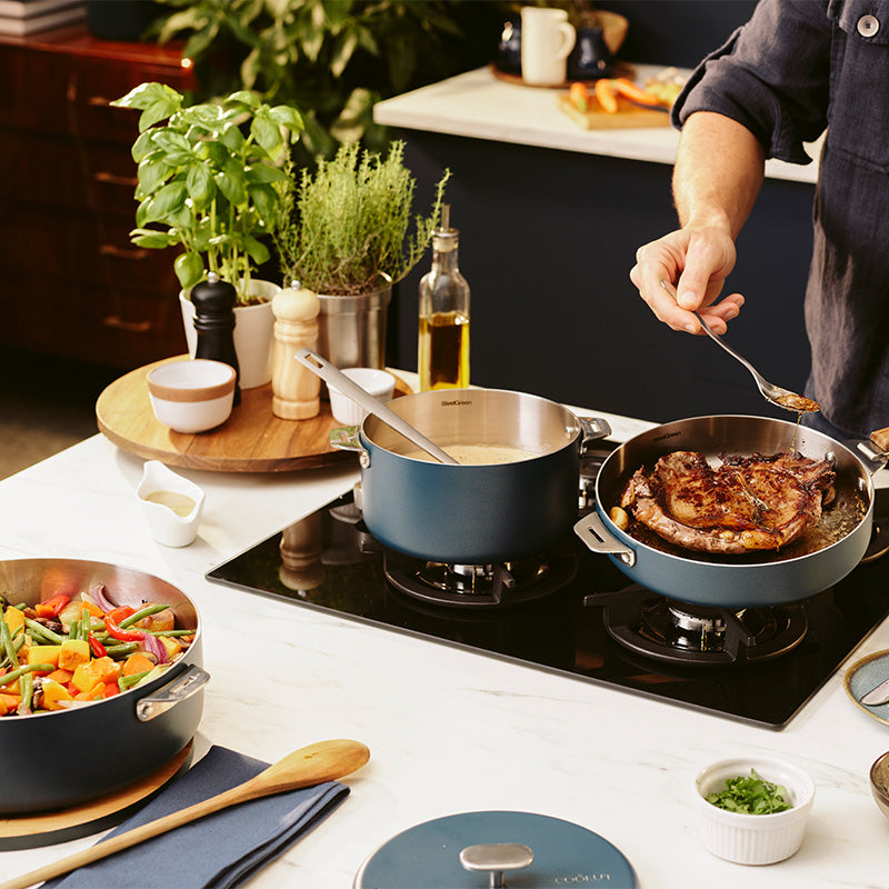 Casserole en inox 16 cm myrtille La Merveilleuse Cookut