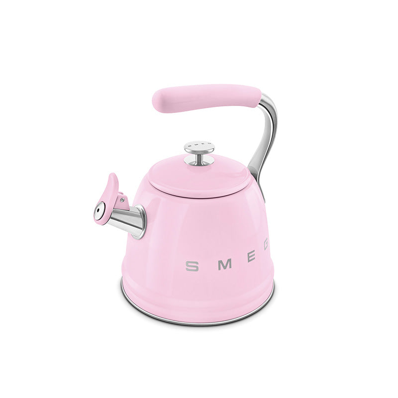 Bouilloire sifflante 2,3 L Rose Années 50 Smeg
