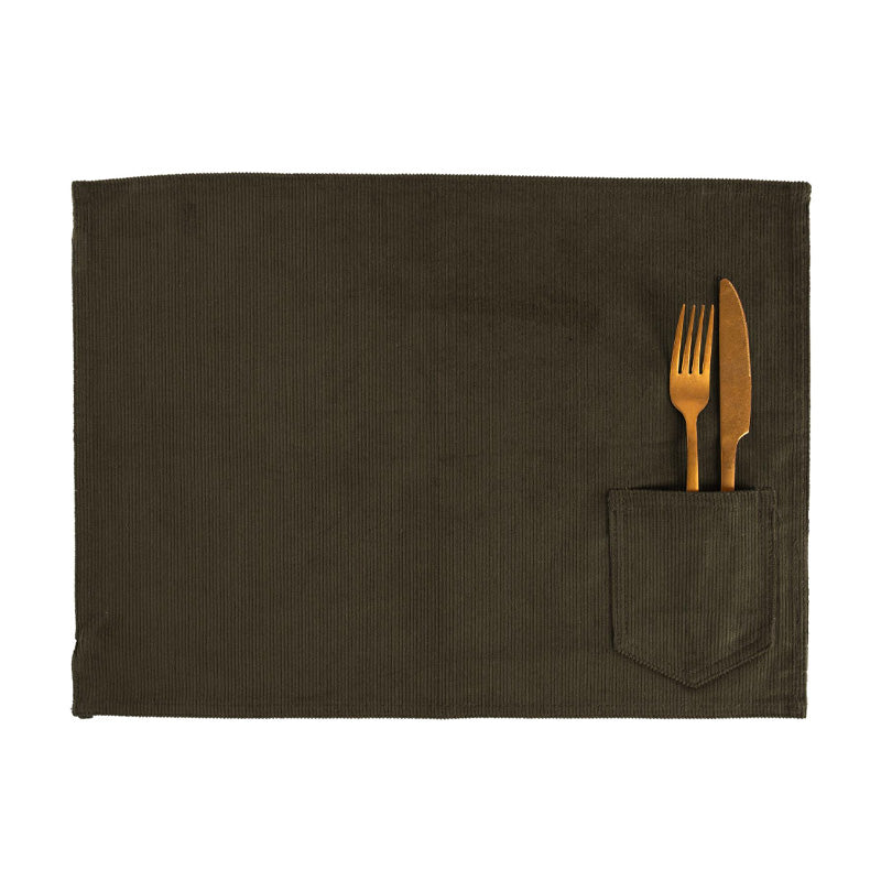 Set de table avec poche 33x45cm Olive Velmar Tiseco