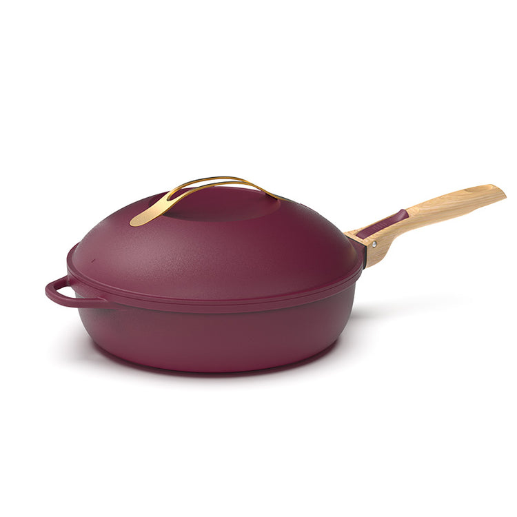 Poêle à tout faire en métal  28 cm rubis La Fabuleuse Cookut