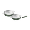 Lot 2 poêles inox 24/28 cm avec poignée La Merveilleuse Cookut