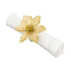 Lot 2 ronds de serviette poinsettia