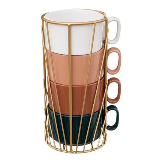 Lot de 4 mugs coline sur rack 25cl