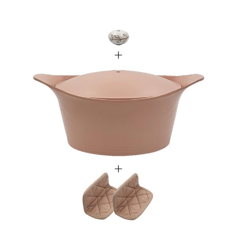 Cocotte personnalisable en métal 24 cm rose L'Incroyable Cookut