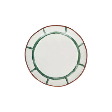 4 assiettes calottes en porcelaine 20 cm vert Mykonos Pomax