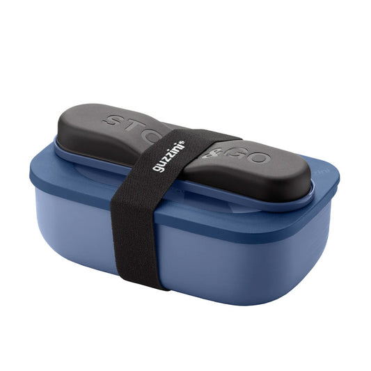 Lunchbox avec couverts bleu saphir Guzzini