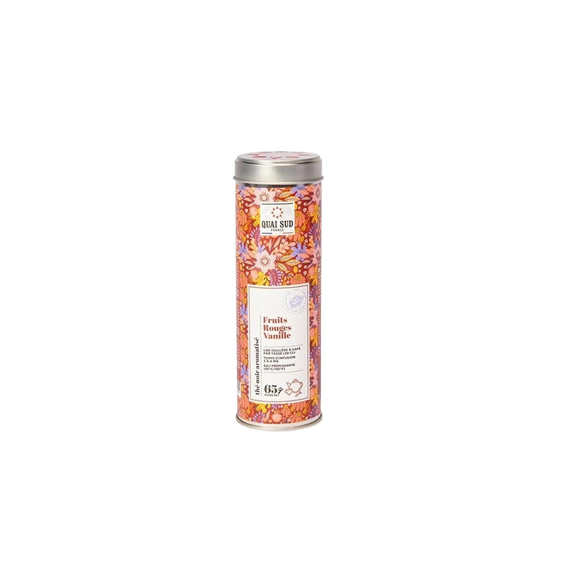 Boîte thé noir fruits rouges vanille 65 g Quai Sud