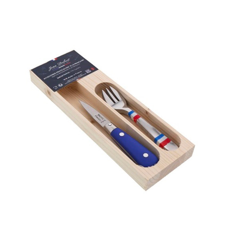 Coffret pour fruits de mer en acier inox et polypro bleu Jean Dubost Laguiole