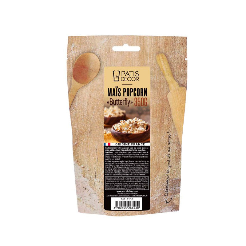 Maïs à popcorn type Butterfly 350g Patisdecor