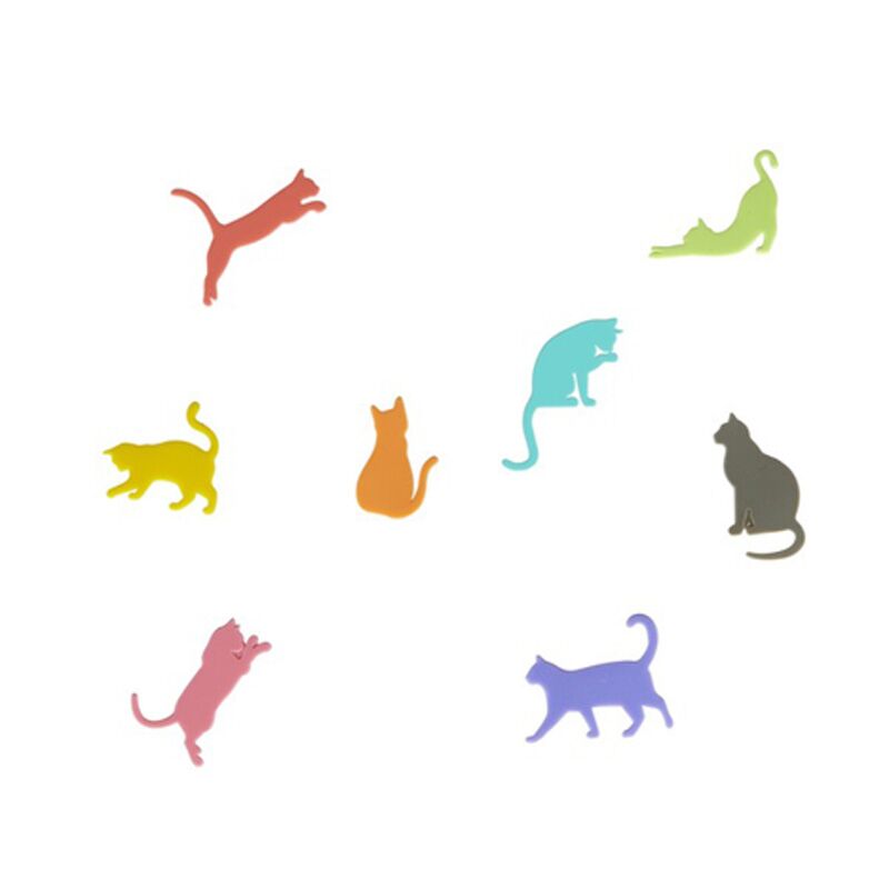 Marque-verres chat x8