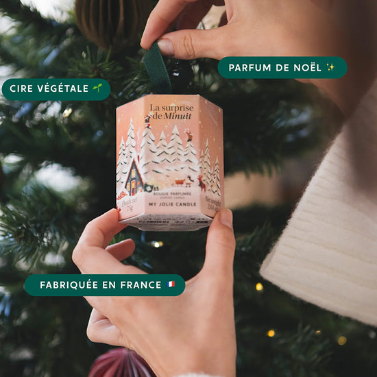 Mini bougie à suspendre sapin
