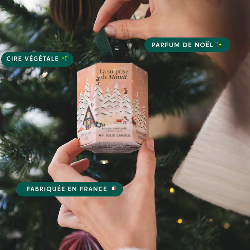 Mini bougie à suspendre sapin