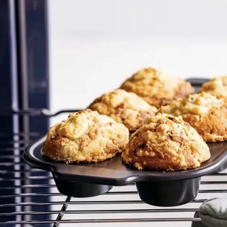 Moule à muffins de 6 tasses en acier antiadhésif noir GreenPan