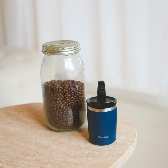 Mug isotherme en inox 240ml marine Travel Mug Qwetch