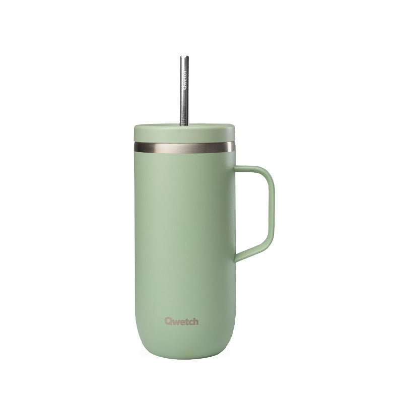Mug isotherme en inox avec anse 600ml tilleul Cold Cup Qwetch