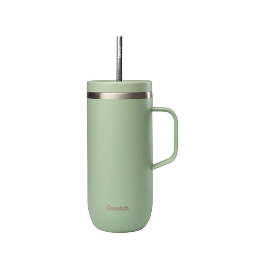 Mug isotherme en inox avec anse 600ml tilleul Cold Cup Qwetch