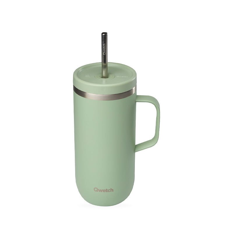 Mug isotherme en inox avec anse 600ml tilleul Cold Cup Qwetch