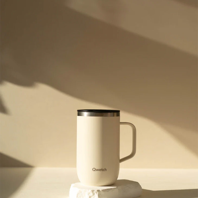 Mug tisanière isotherme en inox 470ml sable Qwetch