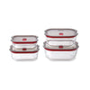 Set de 4 boîtes à repas en verre transparent Black et Blum