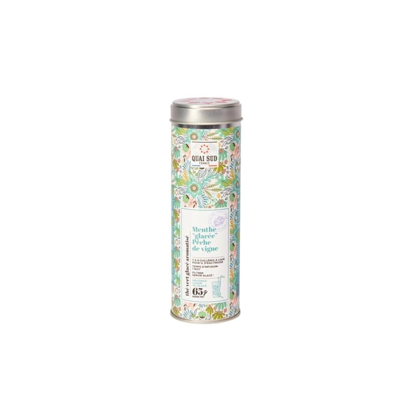 Thé vert glacé pêche menthe 100 g Quai Sud