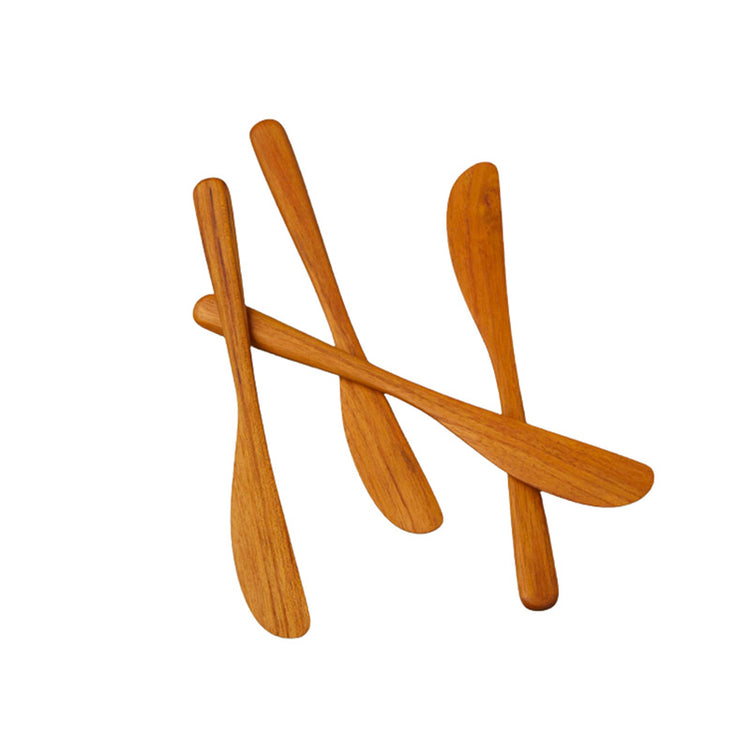 Lot de 4 tartineurs Wesley en bois de teck Be Home
