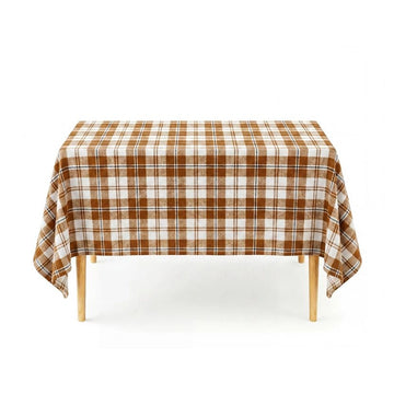 Nappe Lauren 100% coton couleur rouille Tiseco