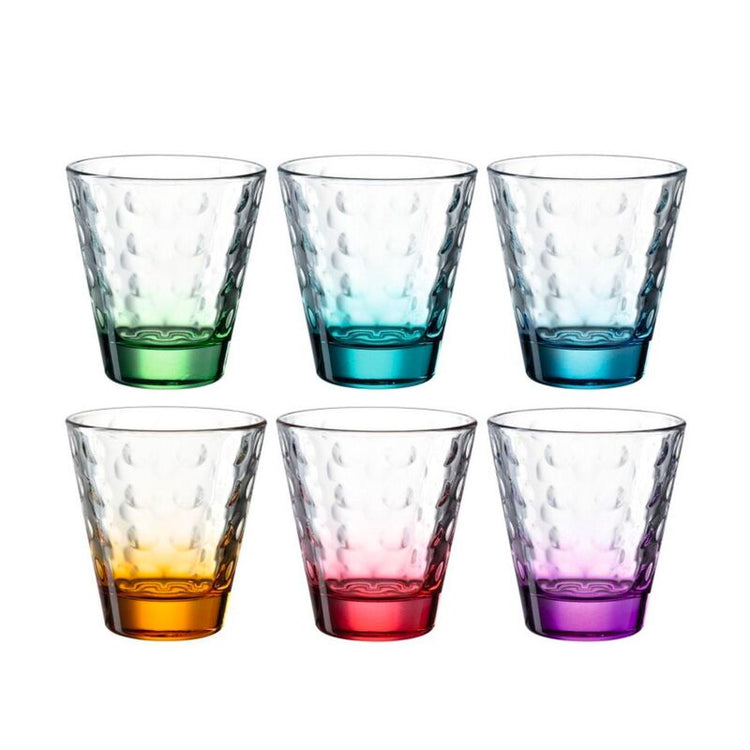 Coffret 6 gobelets Teqton conique 215 ml Multicolore Optic Colori Leonardo