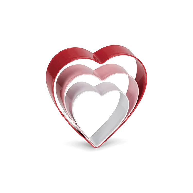 Set de 3 emportes pièces en forme de coeur en inox Patisse