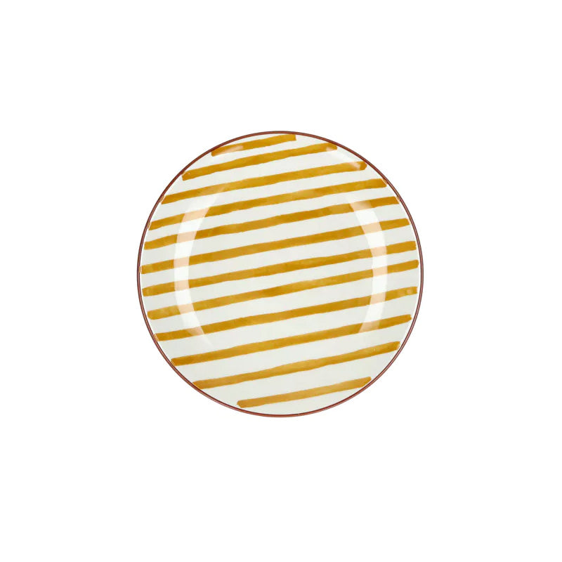 4 assiettes à dessert en porcelaine 20,3 cm jaune Mykonos Pomax