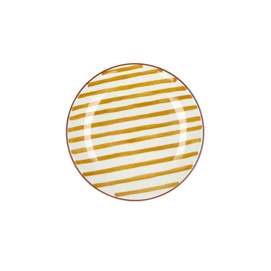 4 assiettes à dessert en porcelaine 20,3 cm jaune Mykonos Pomax