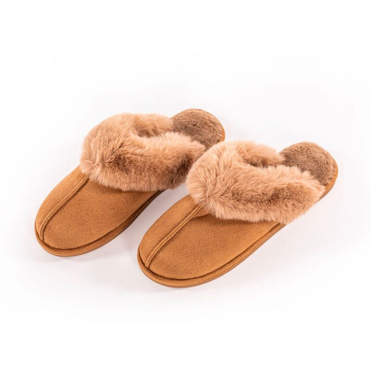 Pantoufles suede snuggs 40-41 cognac Tiseco