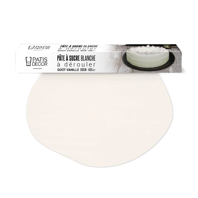 Pâte à sucre blanche à dérouler 430g Patisdecor