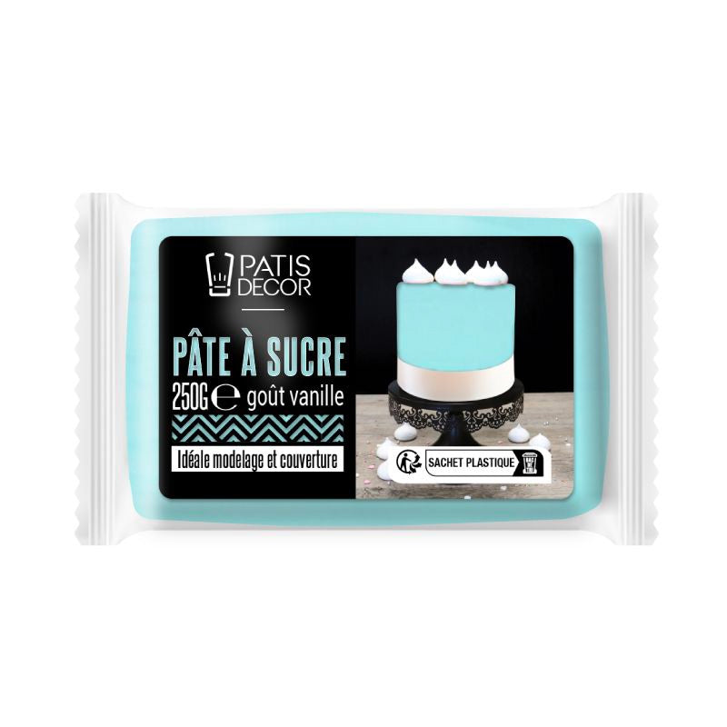 Pâte à sucre bleu ciel 250g Patisdecor