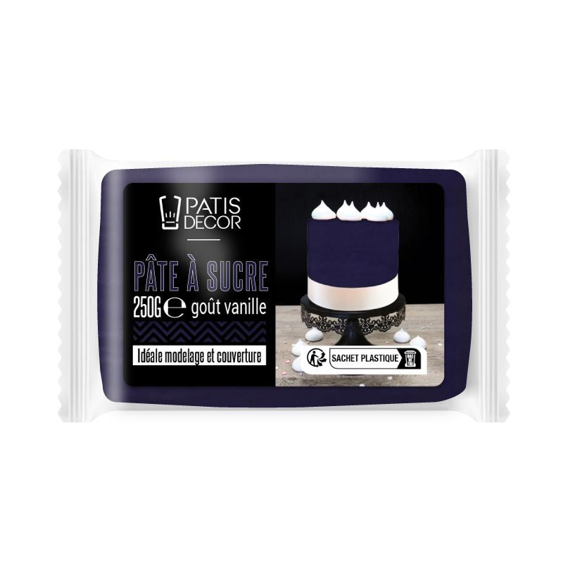 Pâte à sucre bleu marine 250g Patisdecor