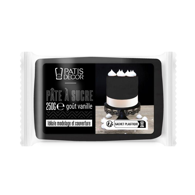 Pâte à sucre noire 250g Patisdecor