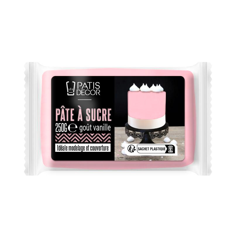 Pâte à sucre rose 250g Patisdecor