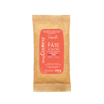 Pâte à sucre 250g terracotta ScrapCooking