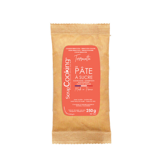 Pâte à sucre 250g terracotta ScrapCooking
