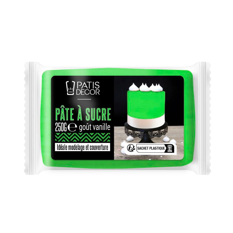 Pâte à sucre verte 250g Patisdecor
