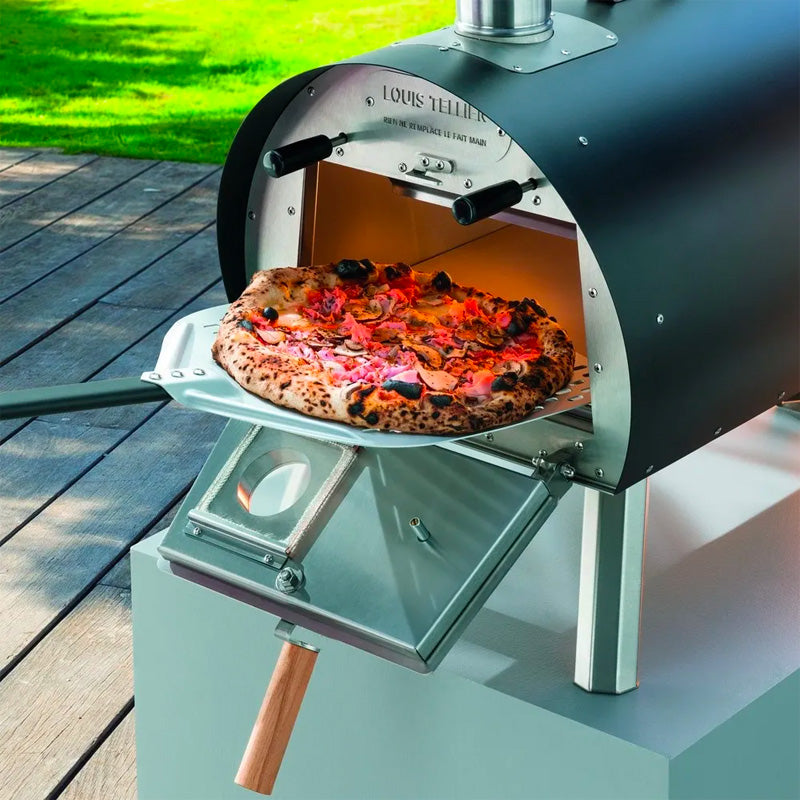 Pelle à pizza et pain professionnelle aluminium perforée Louis Tellier