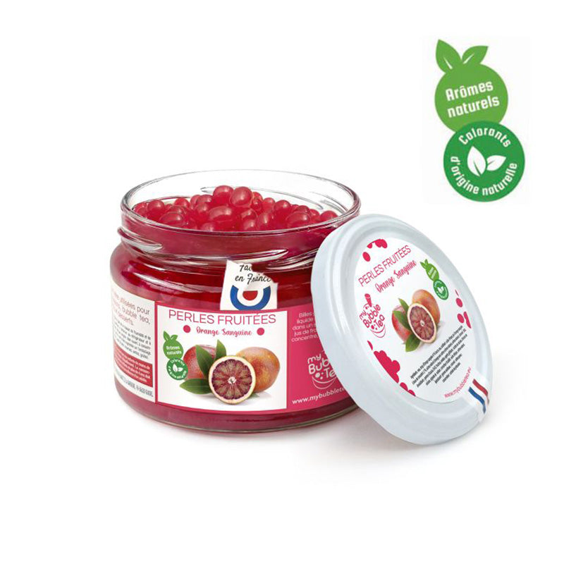 Perles fruitées orange sanguine 240g My Bubble Tea