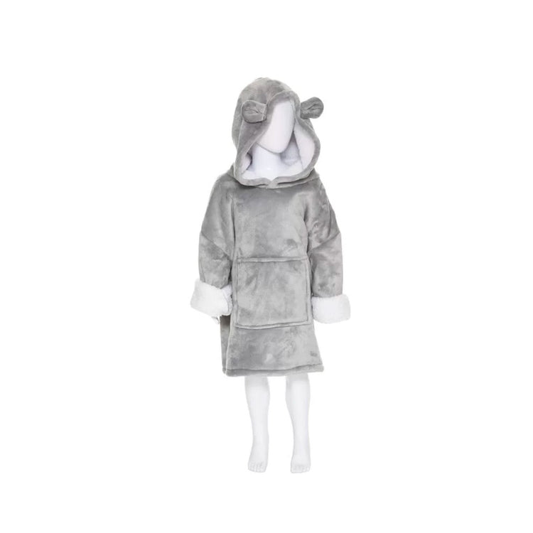 Plaid sweat enfant ours gris