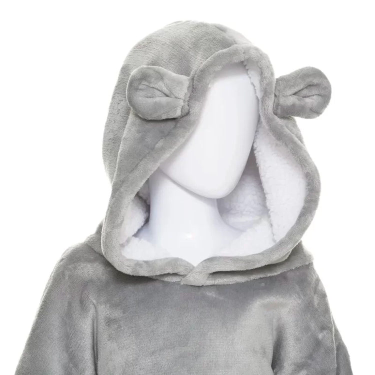 Plaid sweat enfant ours gris