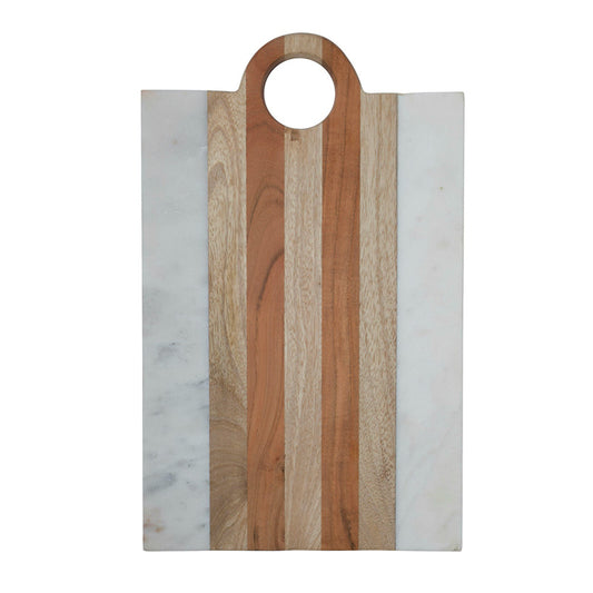 Planche rectangulaire en marbre et bois Moa Be Home