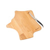 Planche à charcuterie et fromage hêtre huilé forme France 35x35cm couteau à griller Laguiole 23cm manche ABS noir Jean Dubost Laguiole
