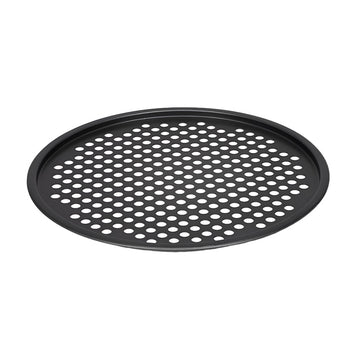 Plaque à pizza perforée en acier revêtu 30cm noir Patisse